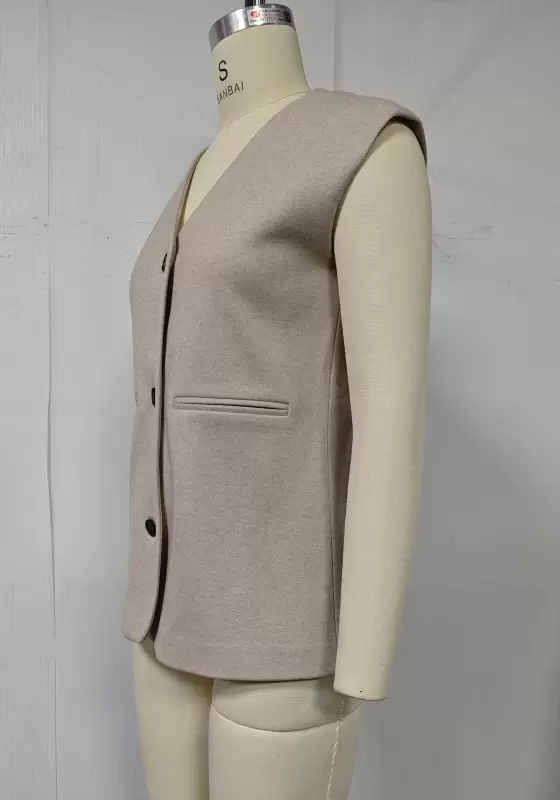 Coordinated Knit Vest & Wide-Leg Trouser Set - Tailored Minimalist Outfit for Women