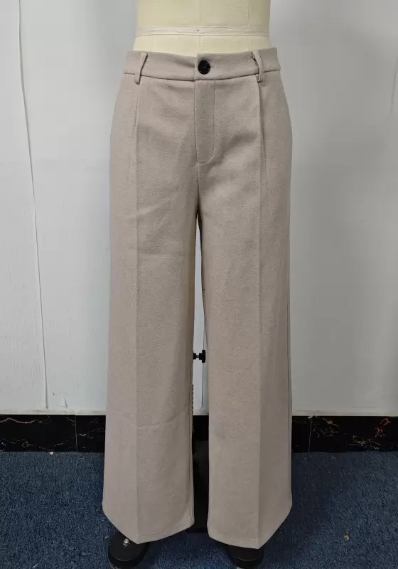 Coordinated Knit Vest & Wide-Leg Trouser Set - Tailored Minimalist Outfit for Women