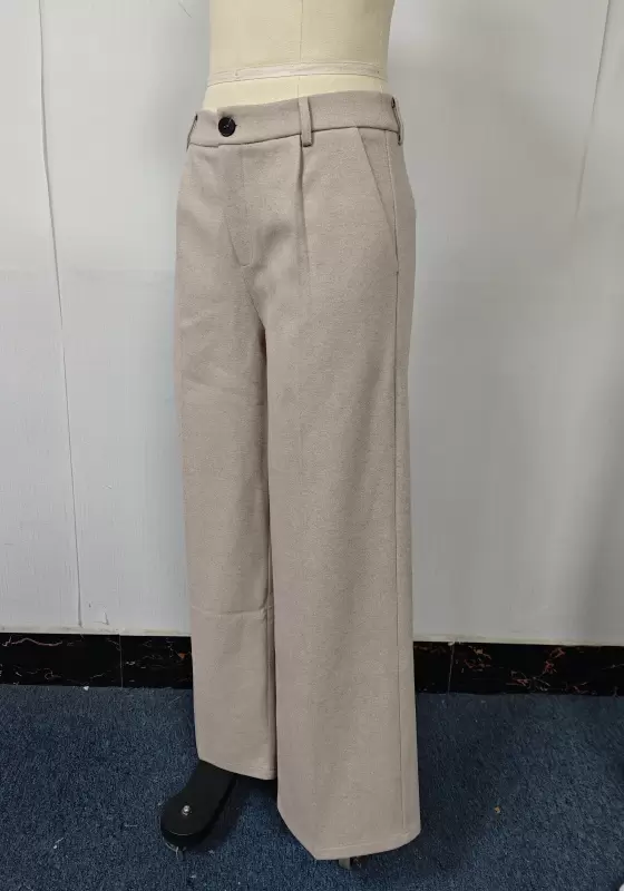 Coordinated Knit Vest & Wide-Leg Trouser Set - Tailored Minimalist Outfit for Women