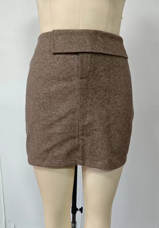 Tweed Corset Cami Top & Mini Skirt Set - Tailored Bustier Outfit for Women