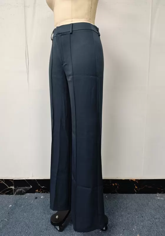 Twisted Front Sleeveless Blouse & Wide-Leg Trouser Set - Elegant Office-to-Evening Outfit for Women