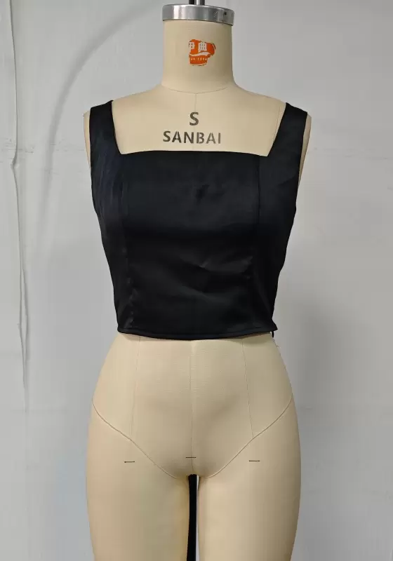 Satin Asymmetric Ruched Midi Dress - Sleeveless Square Neck Bodycon Dress for Women