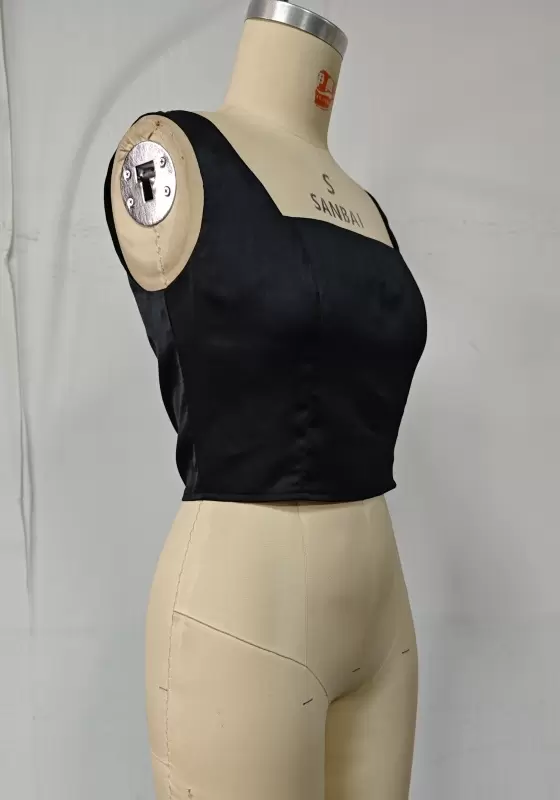 Satin Asymmetric Ruched Midi Dress - Sleeveless Square Neck Bodycon Dress for Women