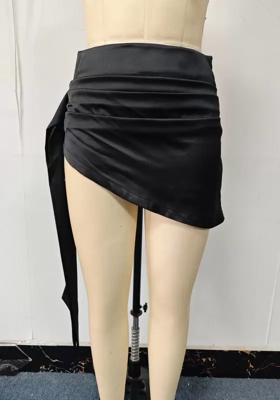 Satin Asymmetric Ruched Midi Dress - Sleeveless Square Neck Bodycon Dress for Women