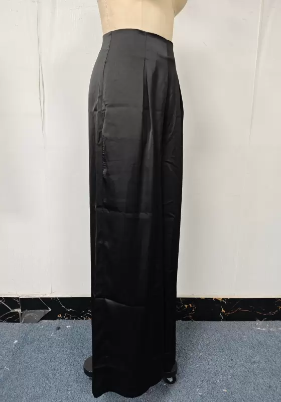 Satin Cami Crop Top & High-Waisted Wide-Leg Trouser Set