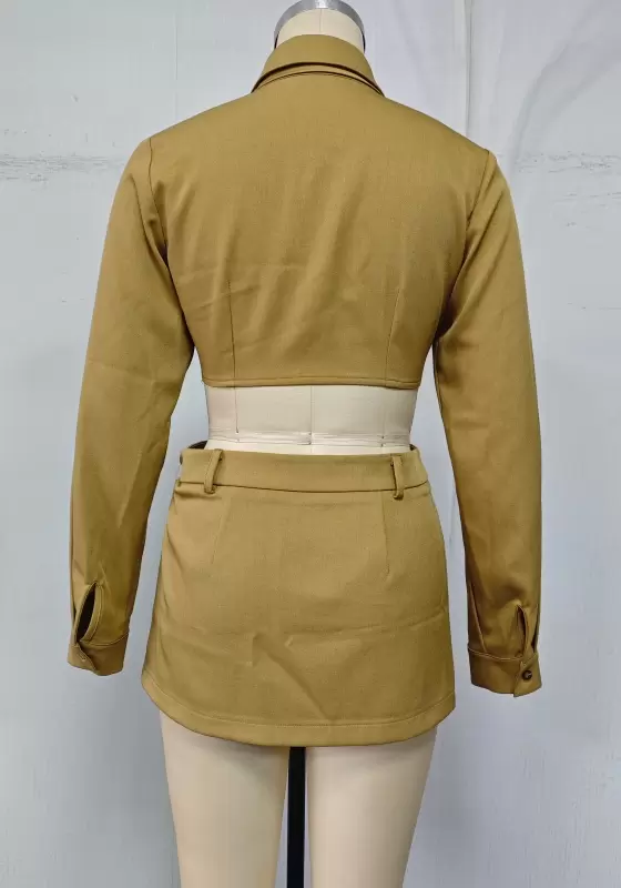 Tie-Front Blouse & High-Waisted Mini Skirt Set - Chic Secretarycore Office-to-Cocktail Outfit for Women